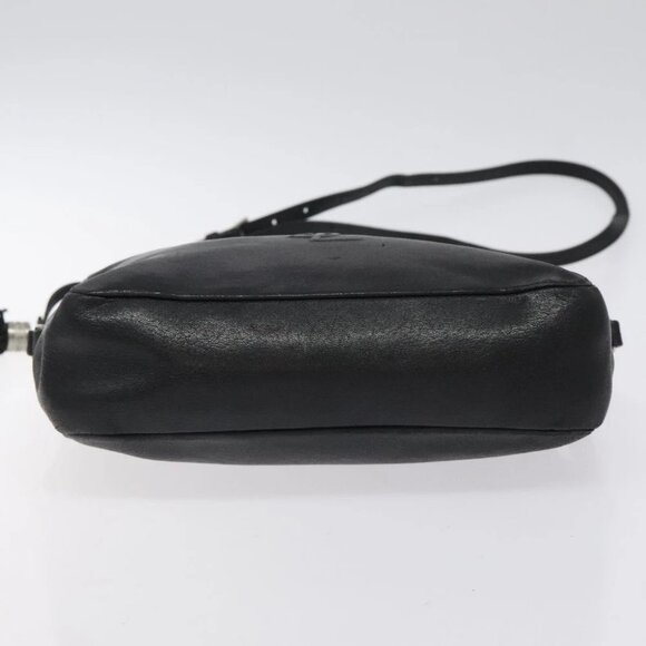 SAINT LAURENT Lu Camera Bag Leather Black Gold Auth bs26172 - Picture 10 of 16